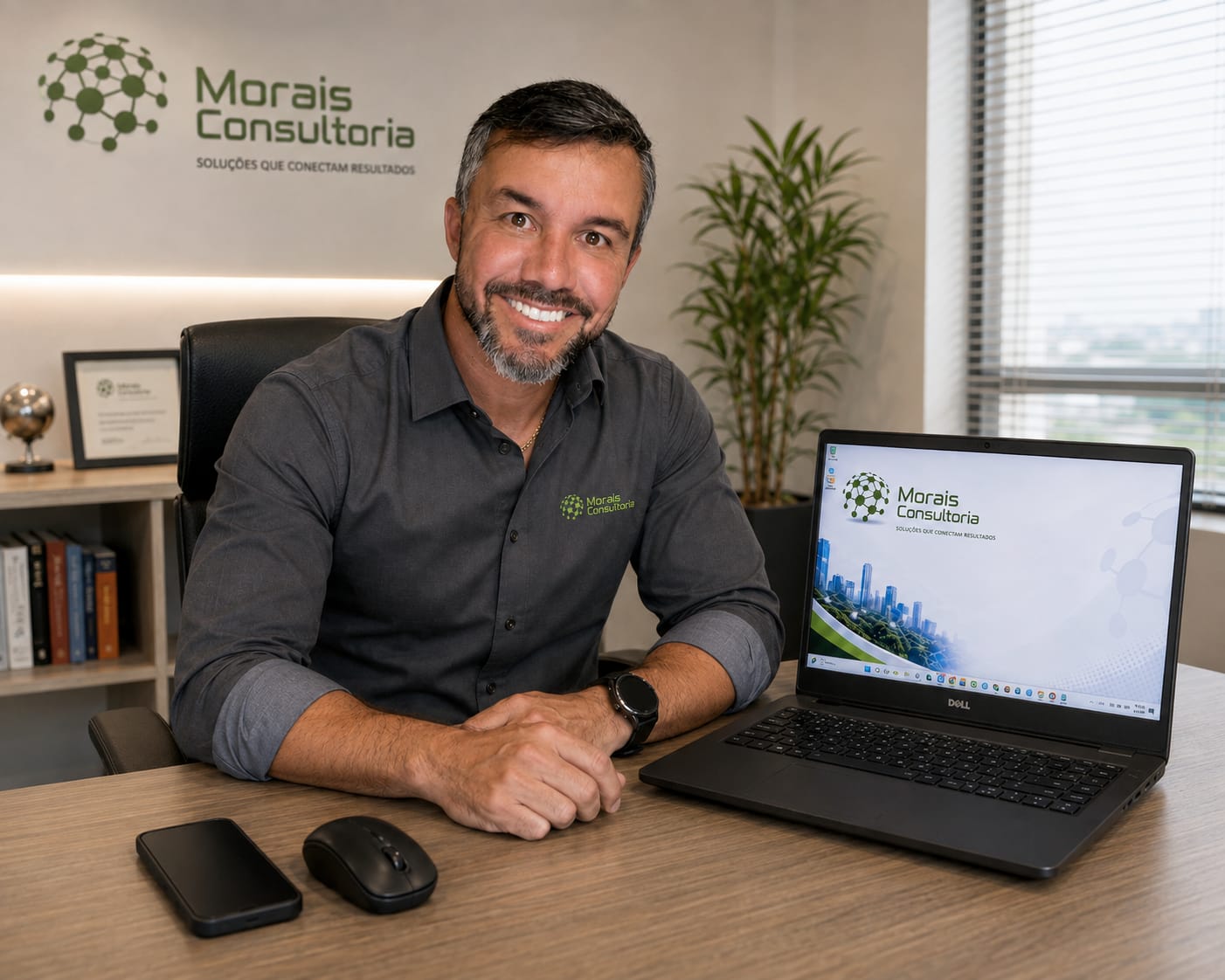 Rodrigo Morais em atendimento corporativo